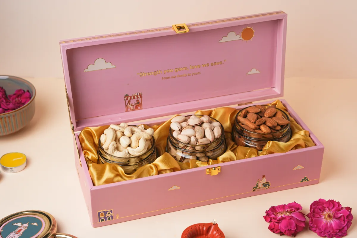 MDF 3-Jar GIft Box Pink thumb 2