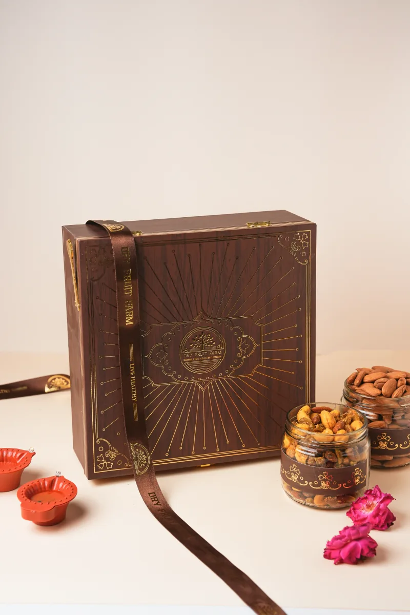 MDF 4-Jar Gift Box Wooden Heritage thumb 2