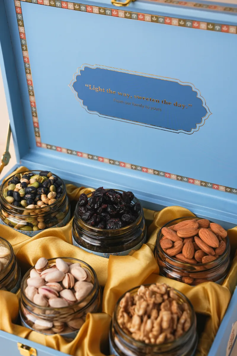MDF 6-JAR Gift Box Blue thumb 2