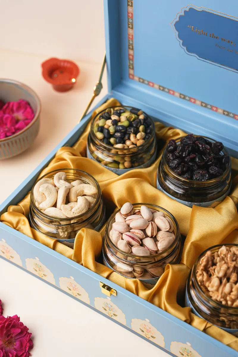 MDF 6-JAR Gift Box Blue thumb 4