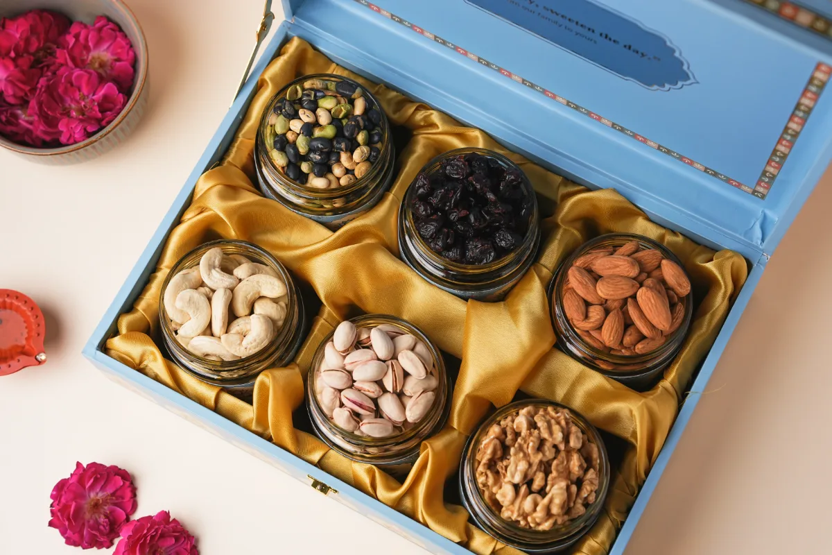 MDF 6-JAR Gift Box Blue thumb 5
